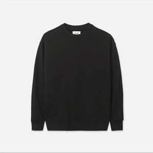 NWOT MATE the Label Organic Fleece Oversized Sweatshirt in Jet Black